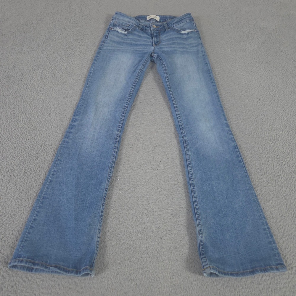 BKE Jeans Womens 29 Blue Stella Slim Fit Low Rise Bootcut Stretch Distressed